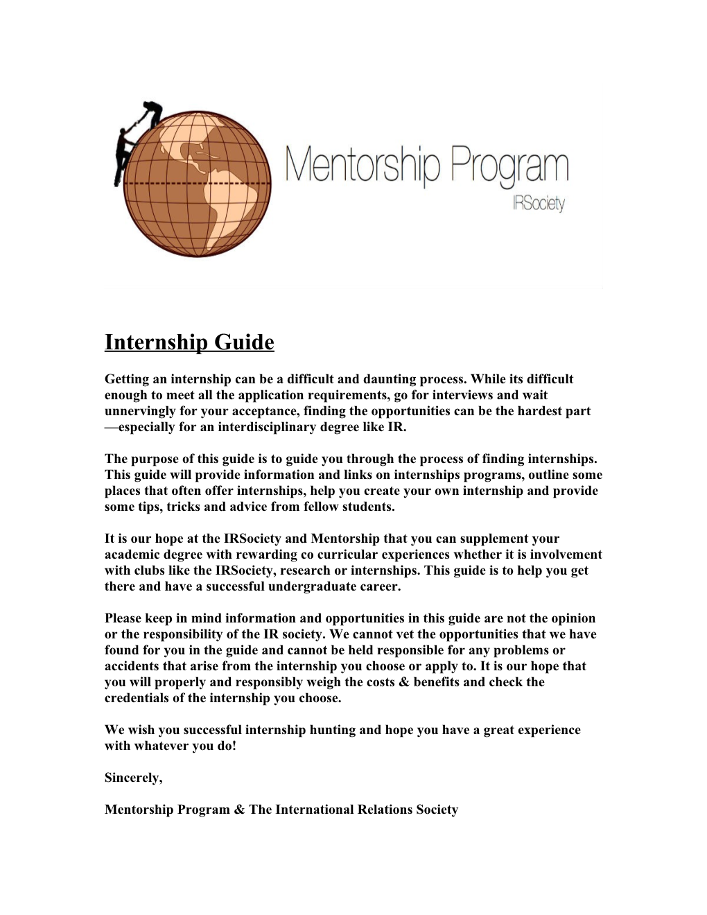 Internship Guide