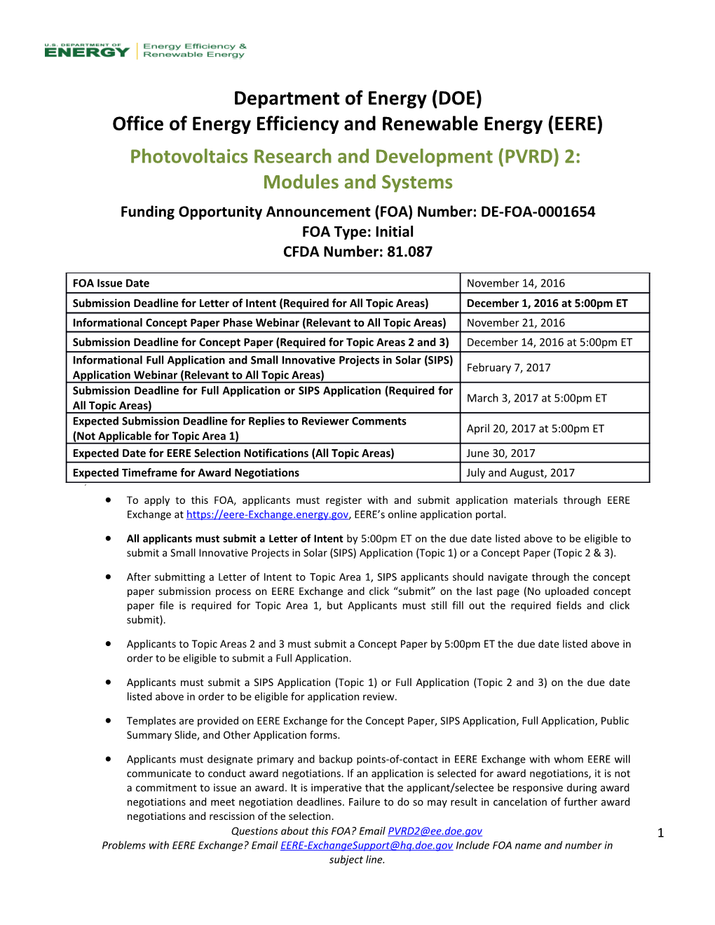 Office of Energy Efficiency and Renewable Energy (EERE)