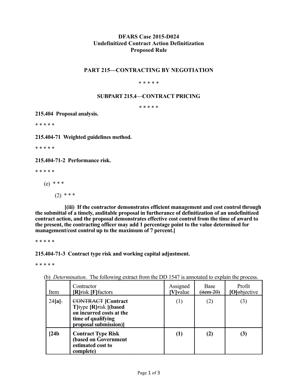 Undefinitized Contract Action Definitization