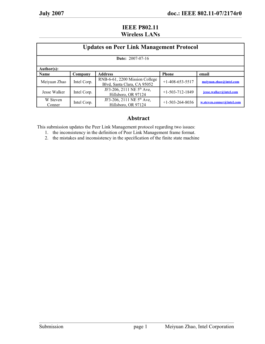 7.3.2.61 Peer Link Management Element