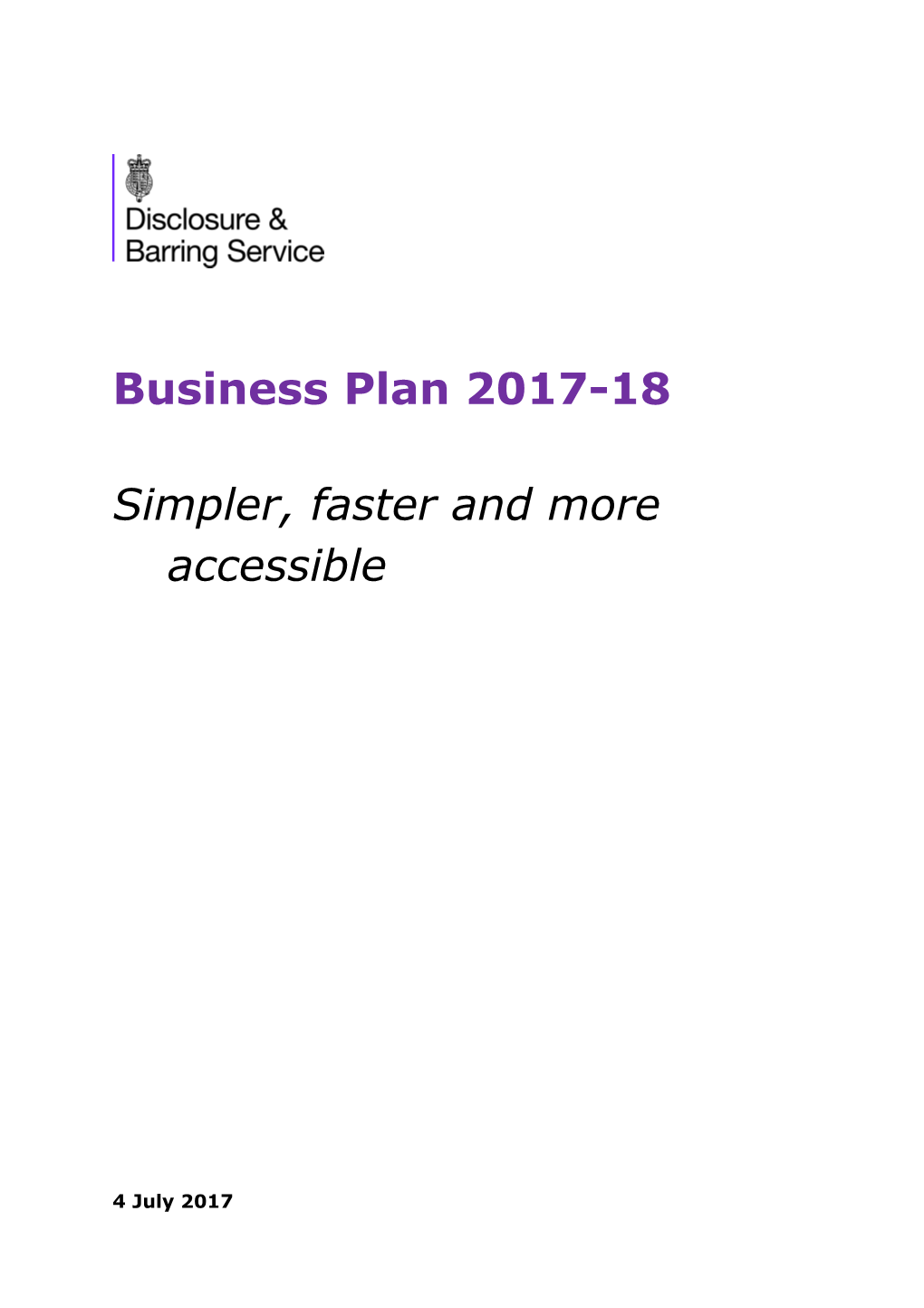 Business Plan 2017-18