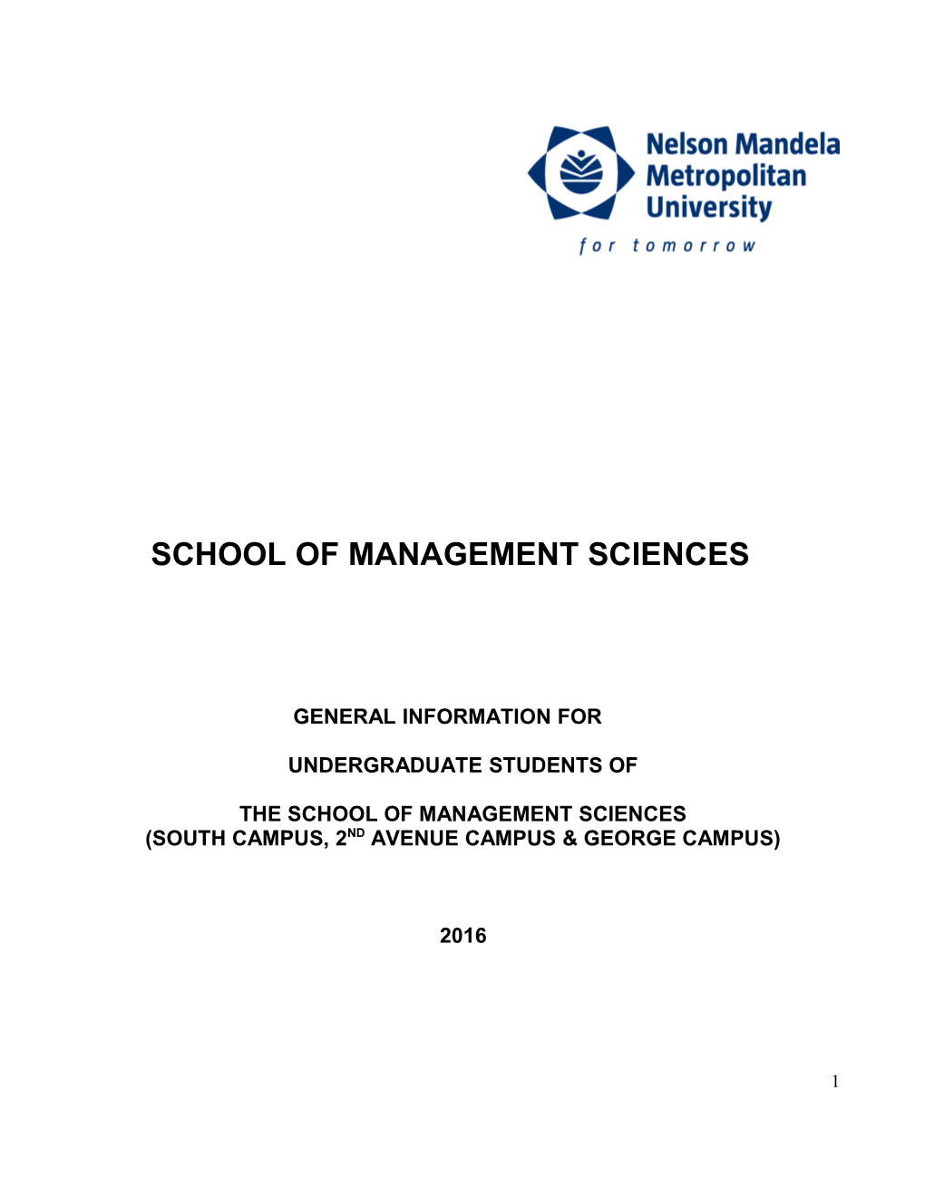 School of Management Sciences