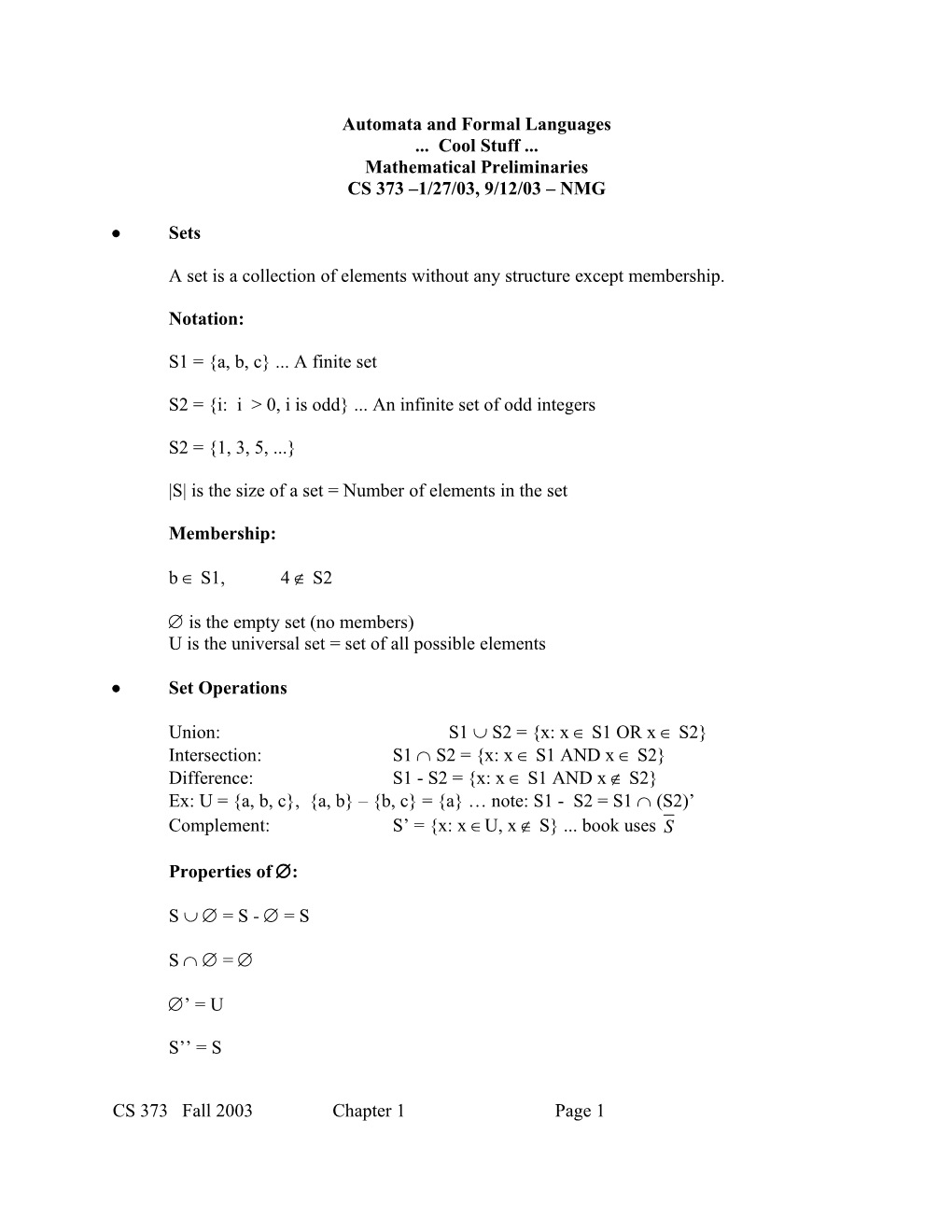 Automata and Formal Languages