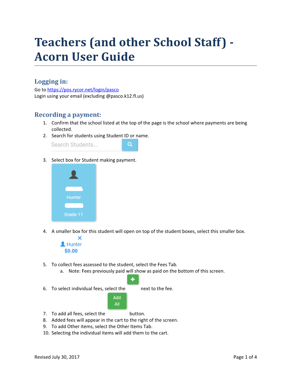 Teachers (And Other School Staff) - Acorn User Guide