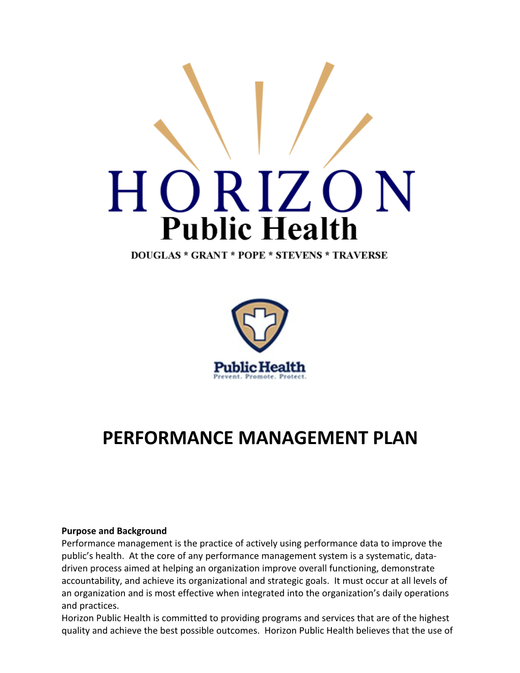 Performance Management Plan