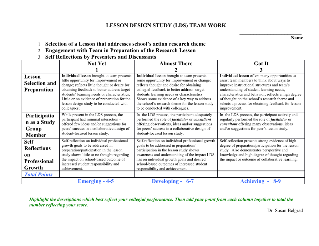 Lesson Study Assignment