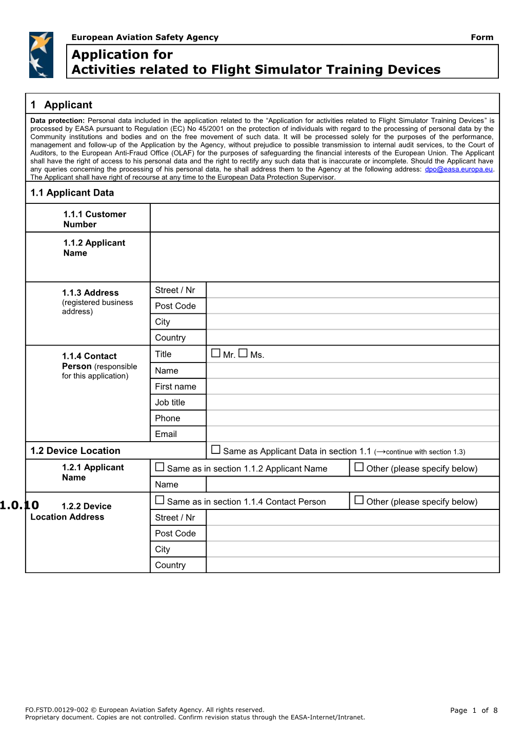 Activities Related to FSTD