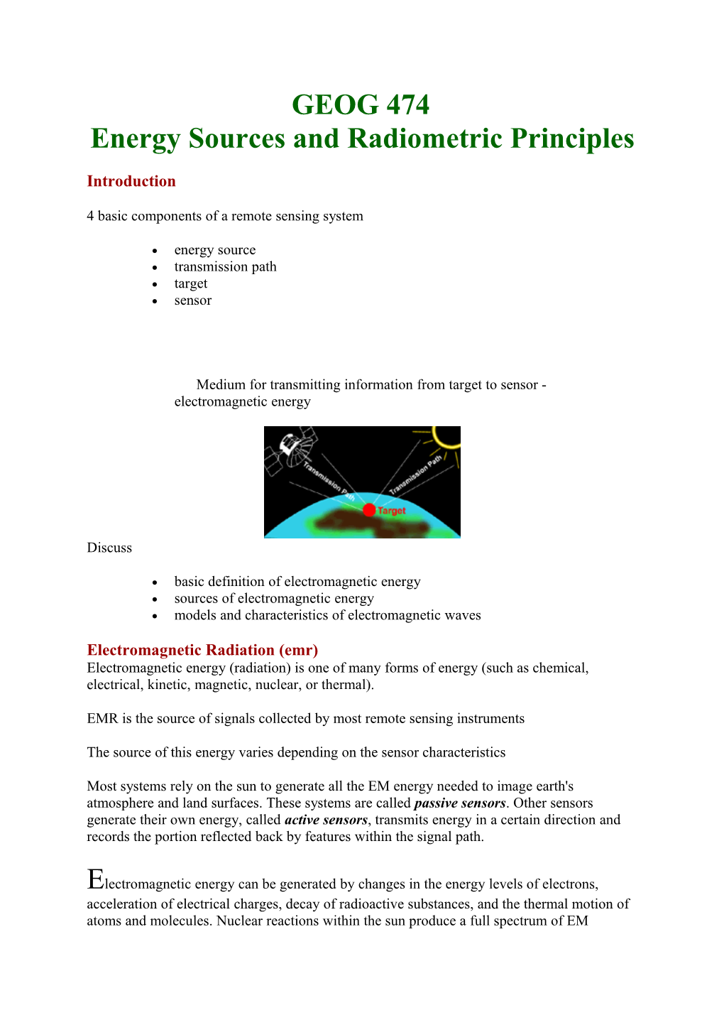 4 Basic Components of a Remote Sensing System Docest