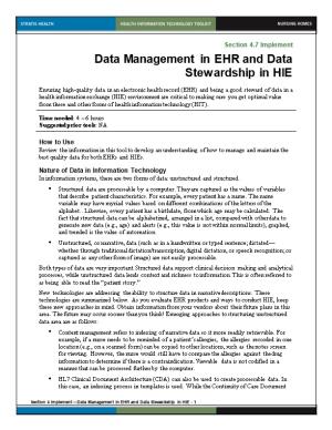 4 Data Management in EHR and Data Stewardship in HIE