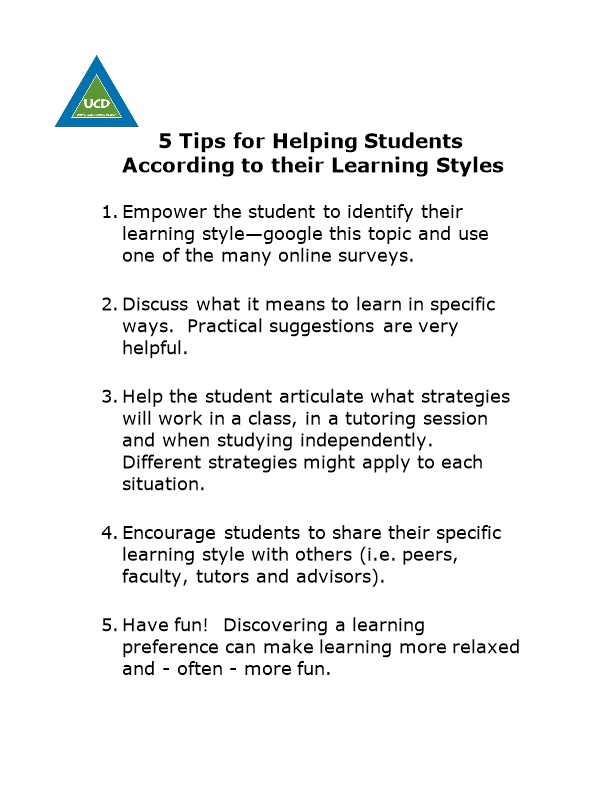 5 Tips for Helping Students According to Their Learning Styles