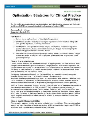 6 Optimization Strategies for Clinical Practice Guidelines