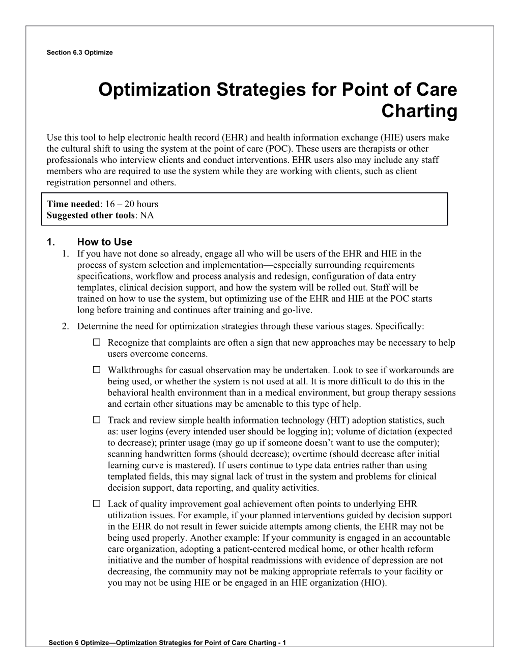 6 Optimization Strategies for Point of Care Charting