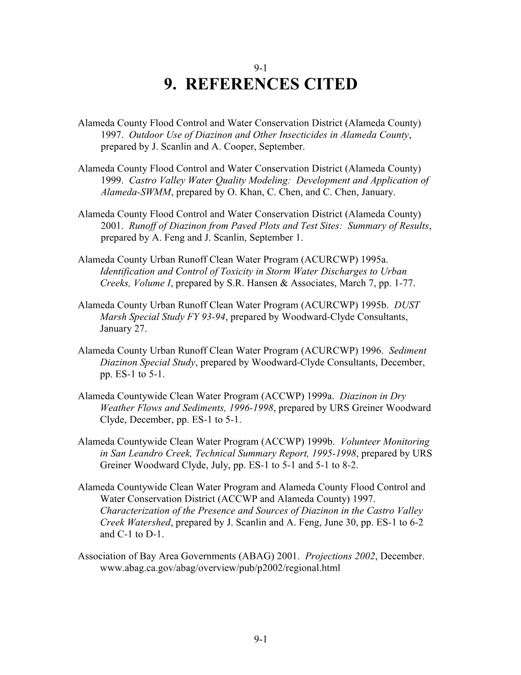 9. References Cited