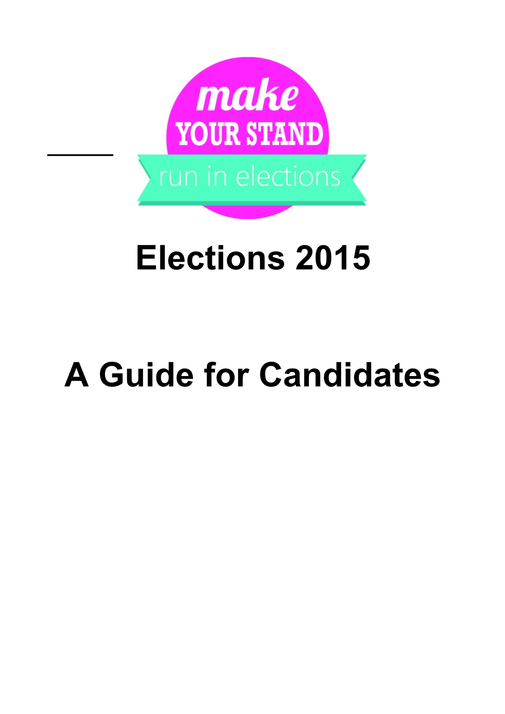 A Guide for Candidates