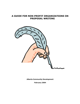 A Guide for Non-Profit Organizations on Proposal Writing