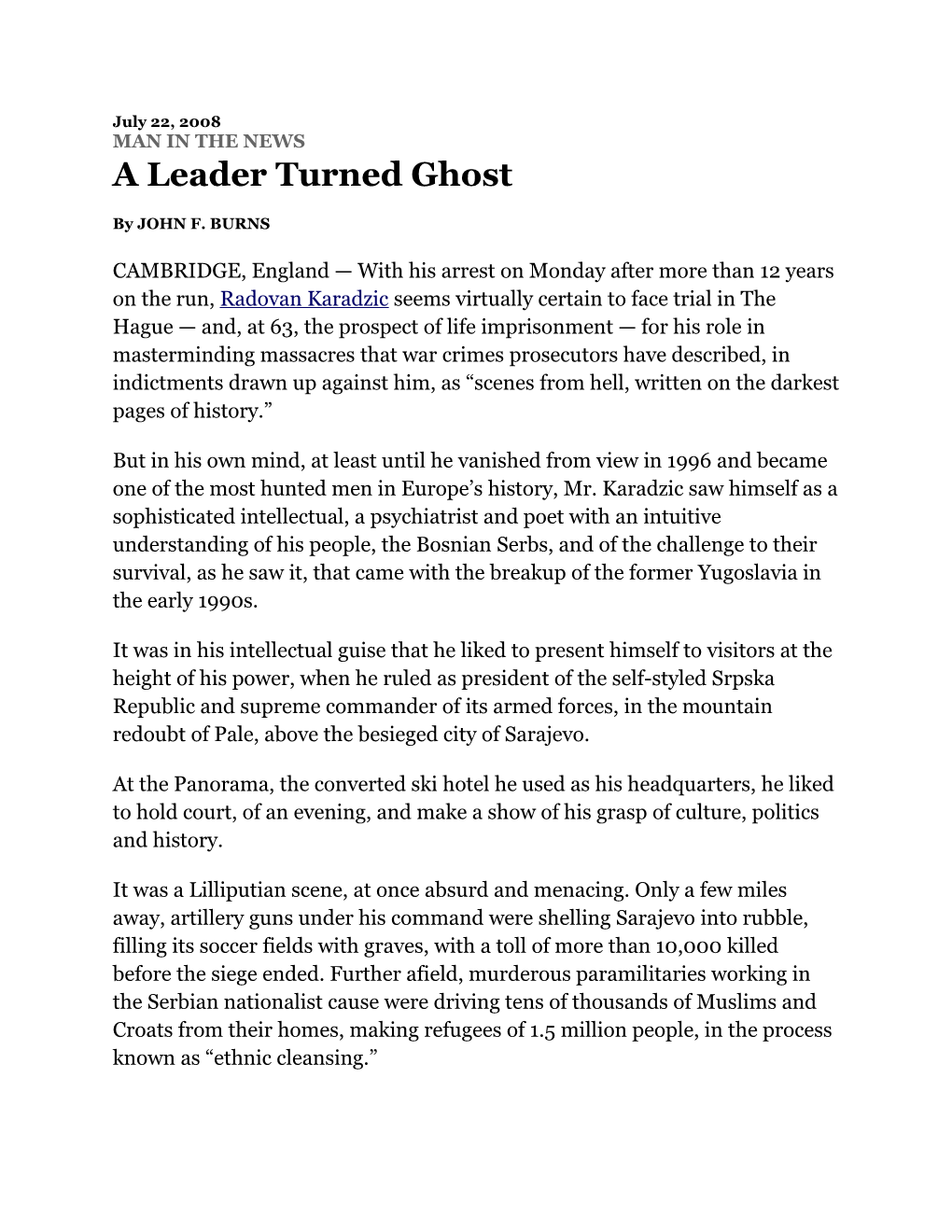 A Leader Turned Ghost