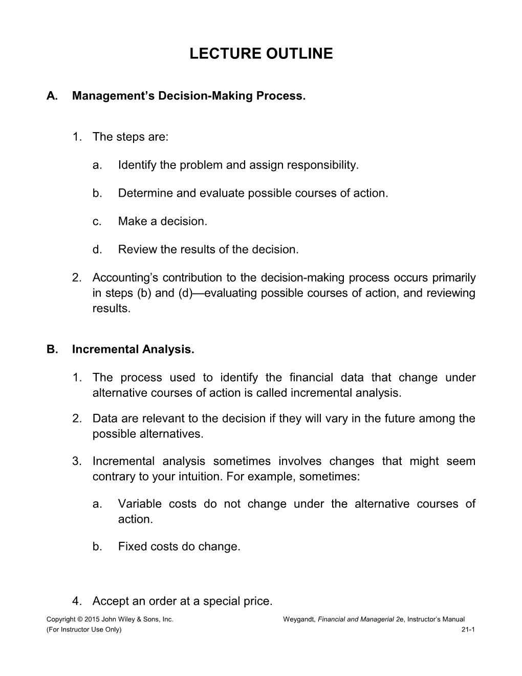 A.Management S Decision-Making Process