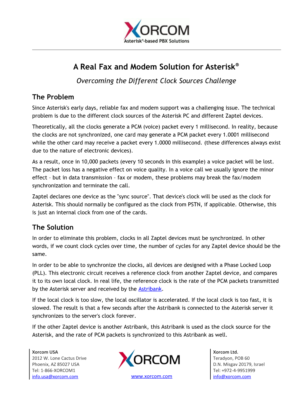 A Real Fax and Modem Solution for Asterisk Page 1 of 3