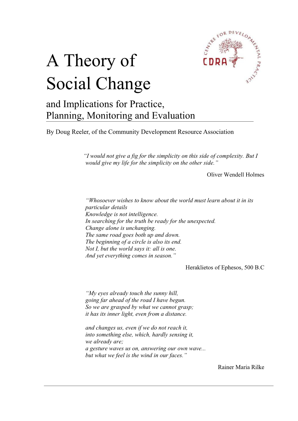 A Theory of Social Change