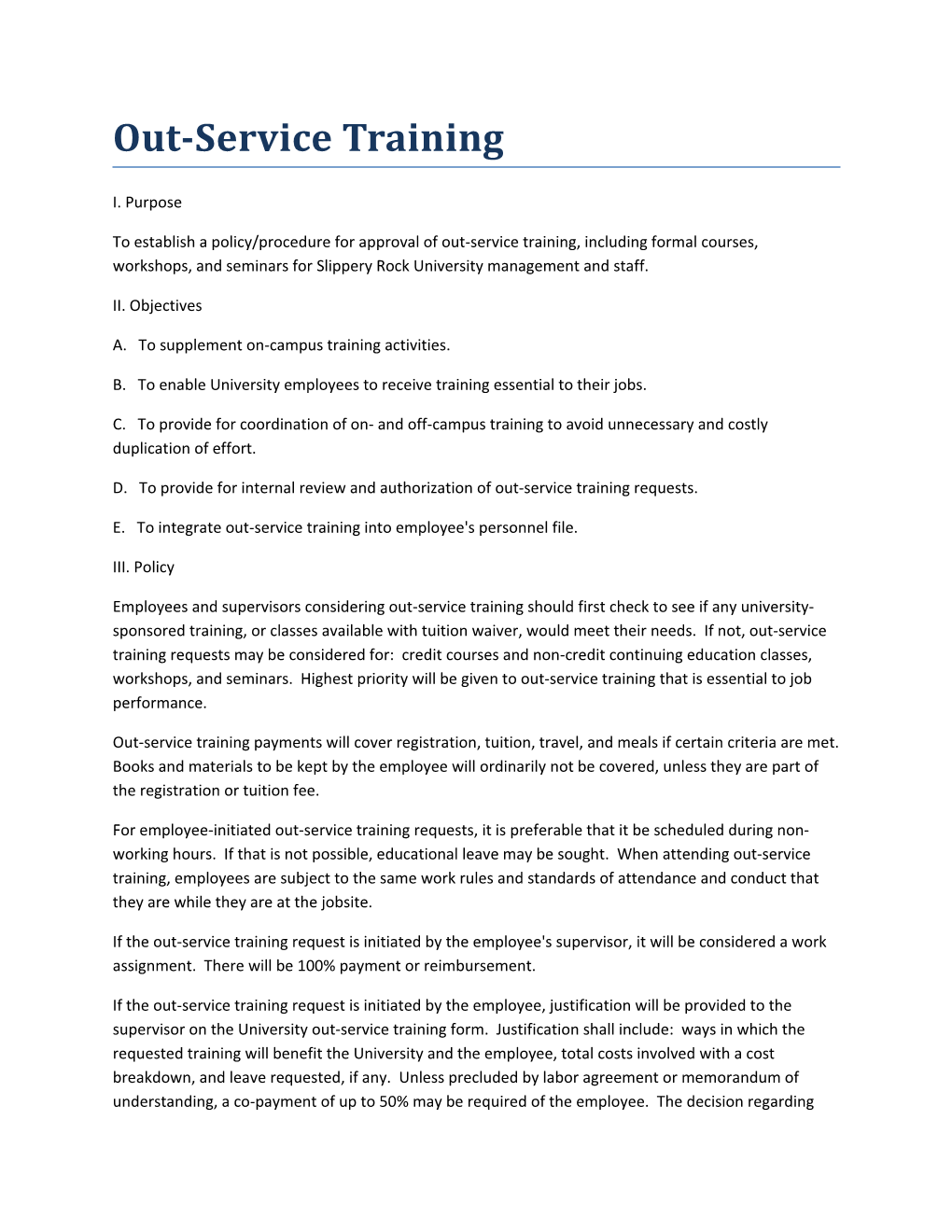A. to Supplement On-Campus Training Activities