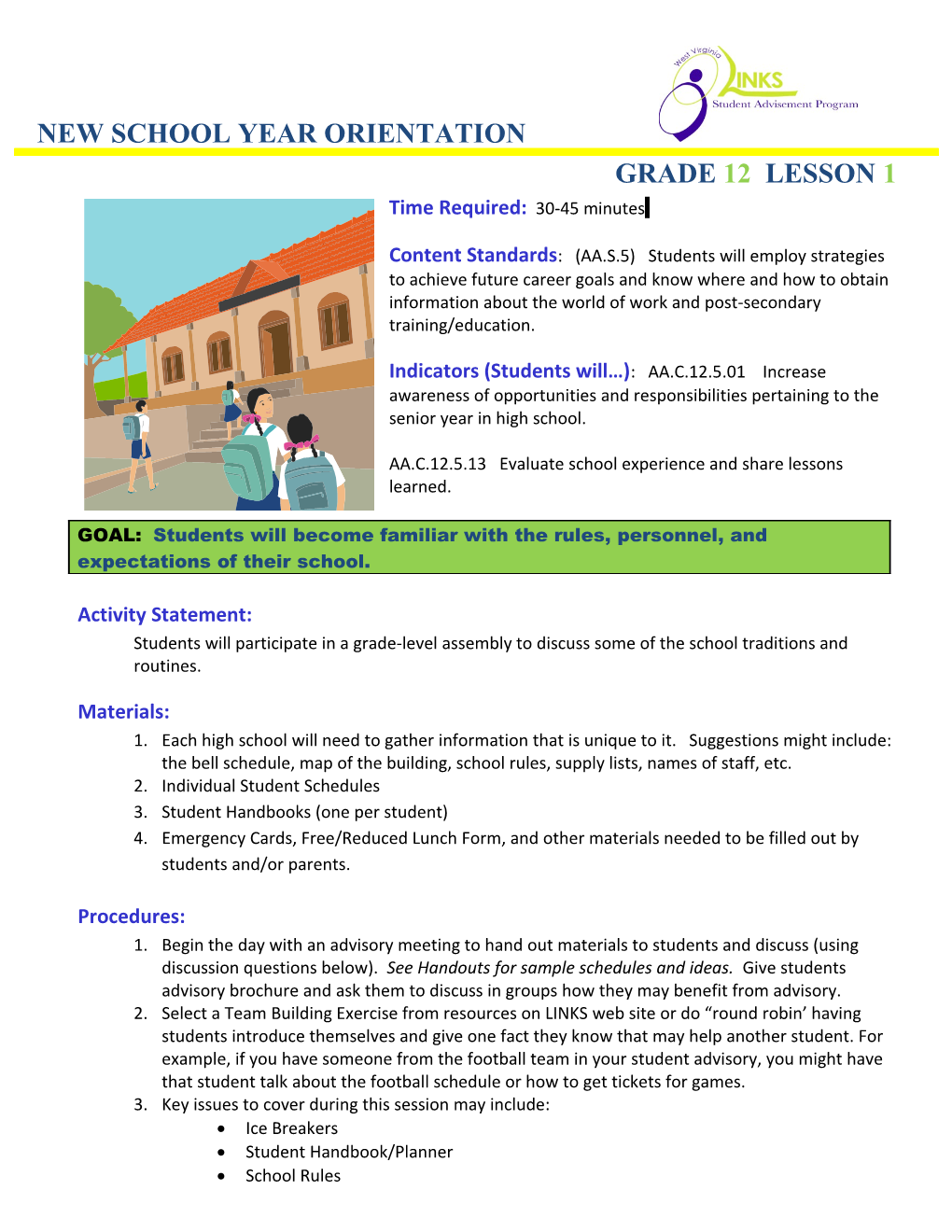 AA.C.12.5.13 Evaluate School Experience and Share Lessons Learned