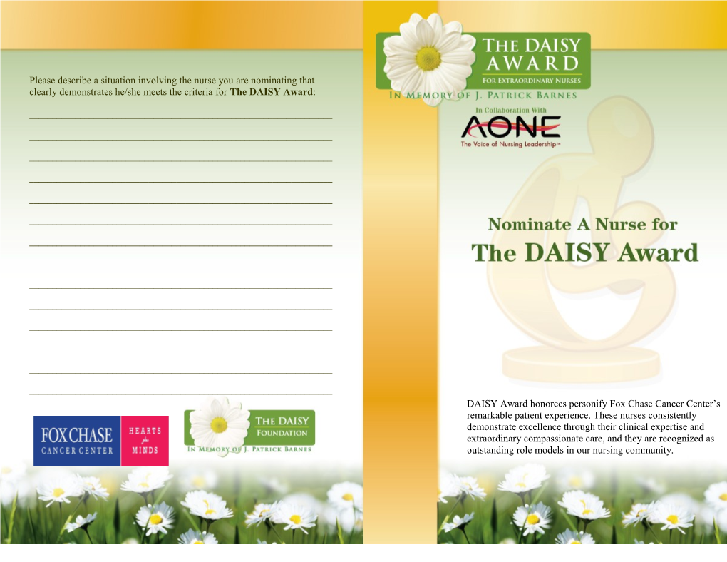 About the DAISY Foundation