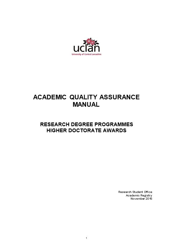 Academic Quality Assurance Manual