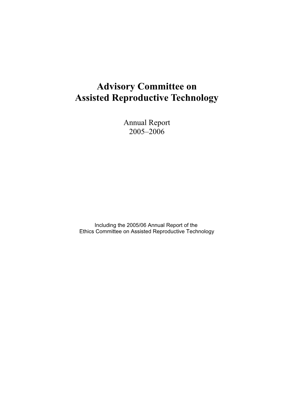 ACART Annual Report 2005/06