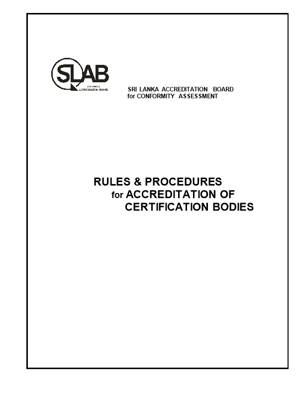 Accreditation Scheme for Certification Bodies