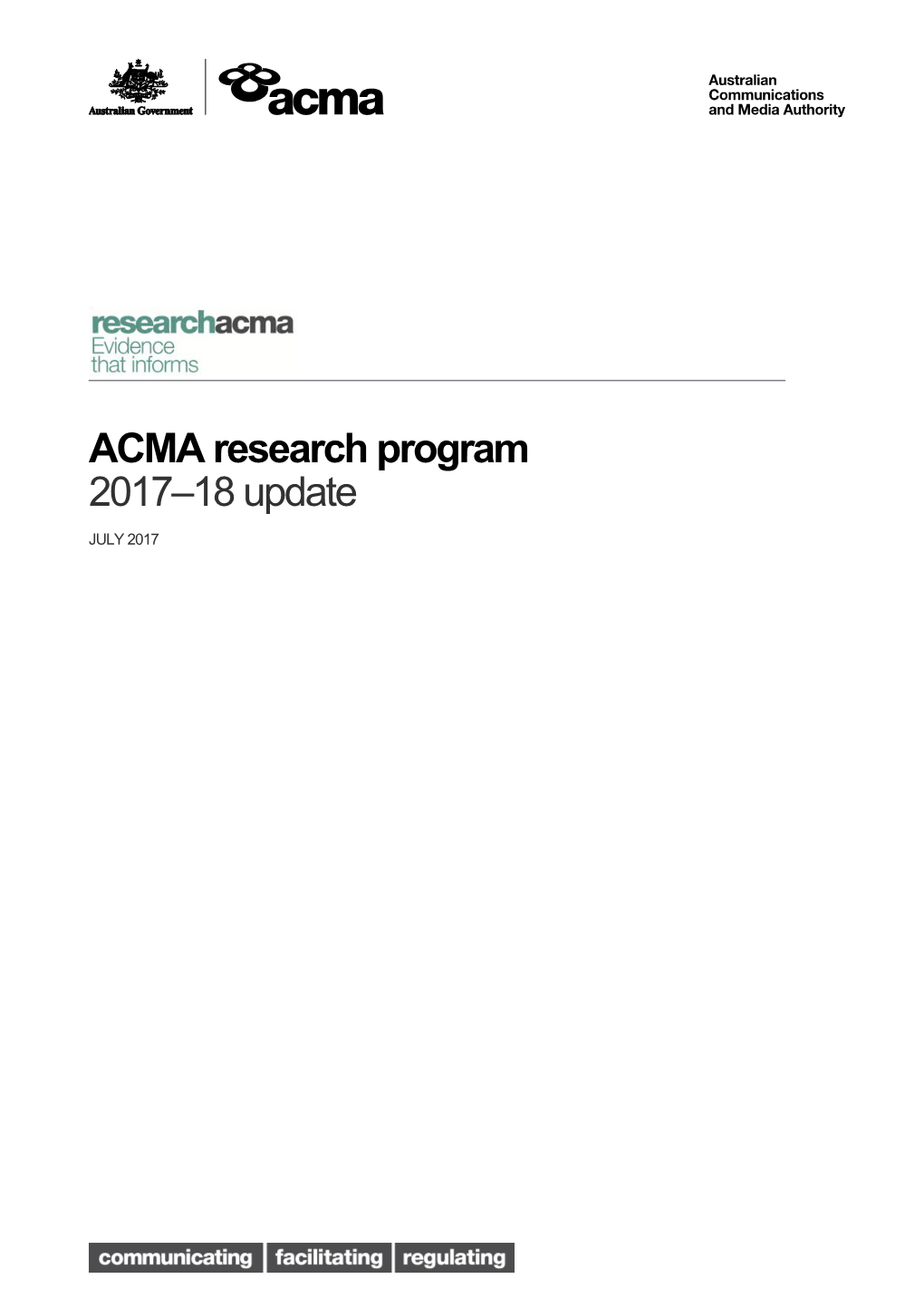 ACMA Research Program