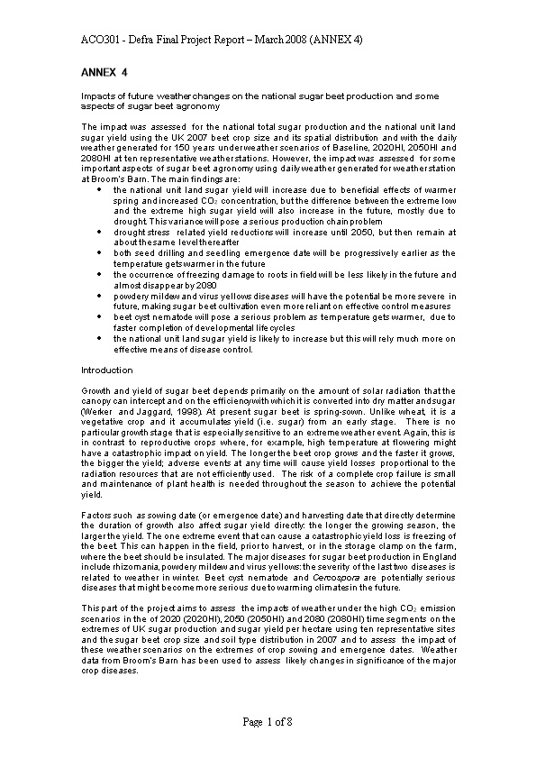 ACO301 - Defra Final Project Report March 2008 (ANNEX 4)