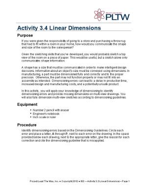 Activity 3.3 Linear Dimensions
