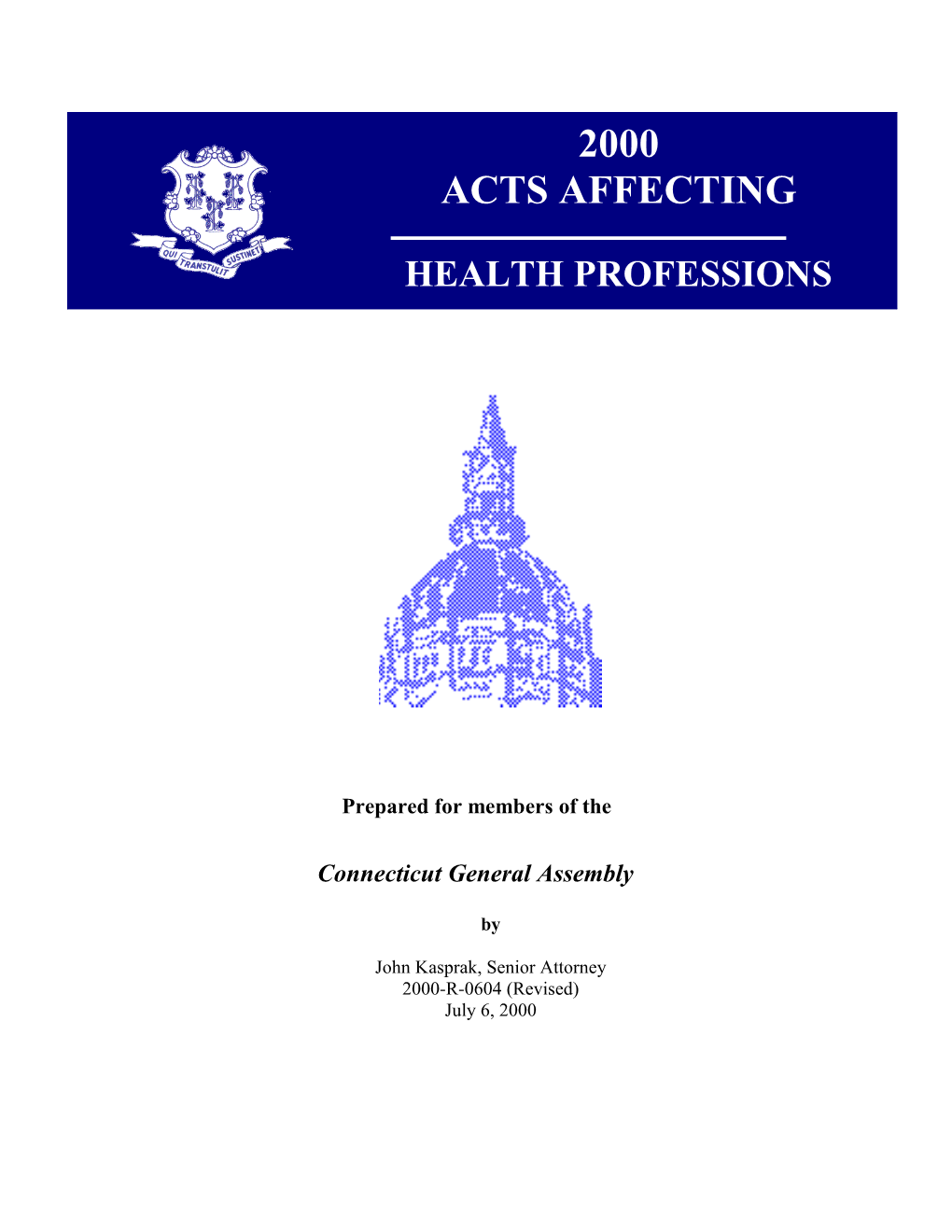 Acts Affecting Health Professions