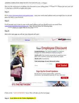 Adding Employee Discounts to Your Plan