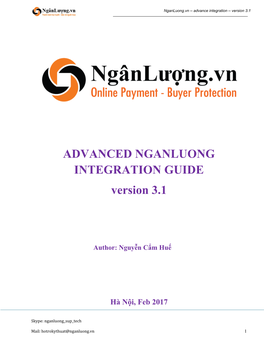 Advanced Nganluong Integration Guide