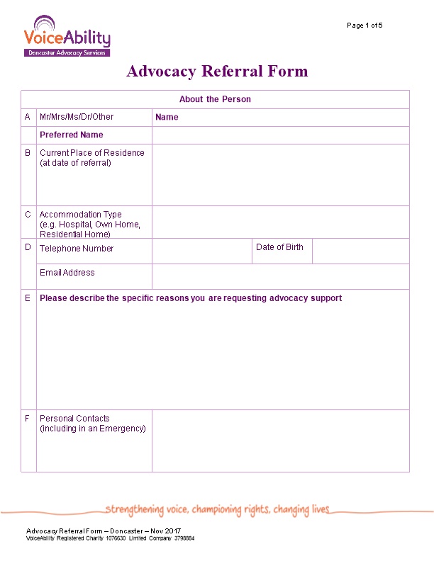 Advocacy Referral Form