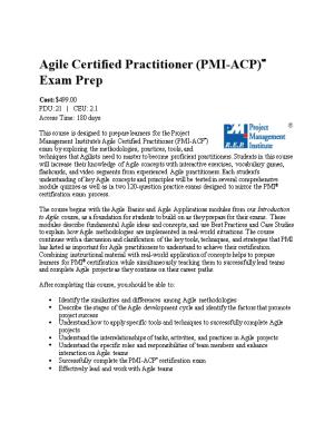 Agile Certified Practitioner (PMI-ACP) Exam Prep