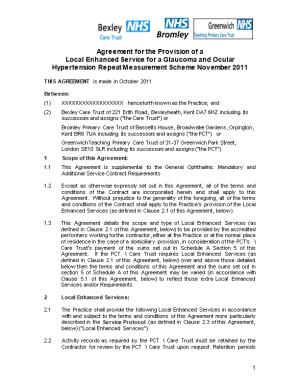 Agreement for the Provision of A