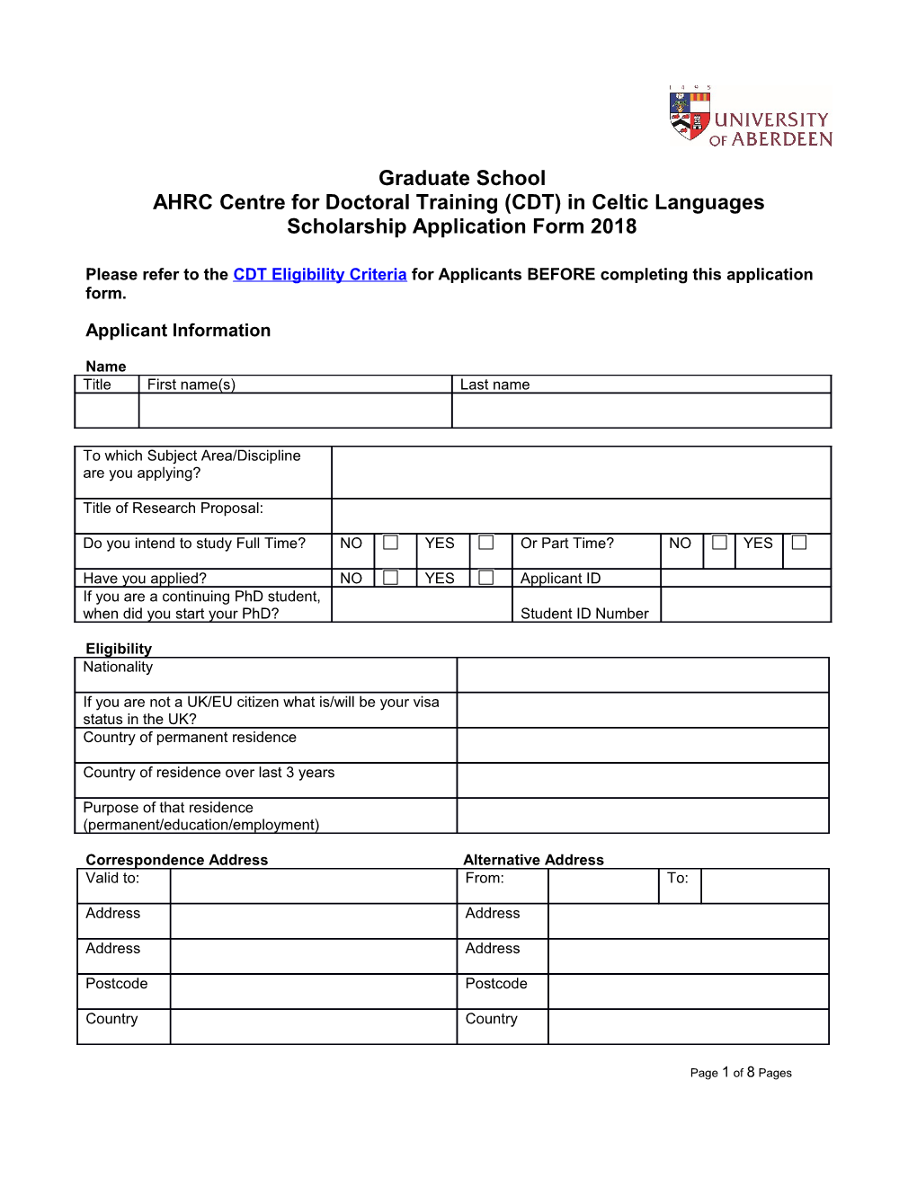 AHRC Application Form 2010