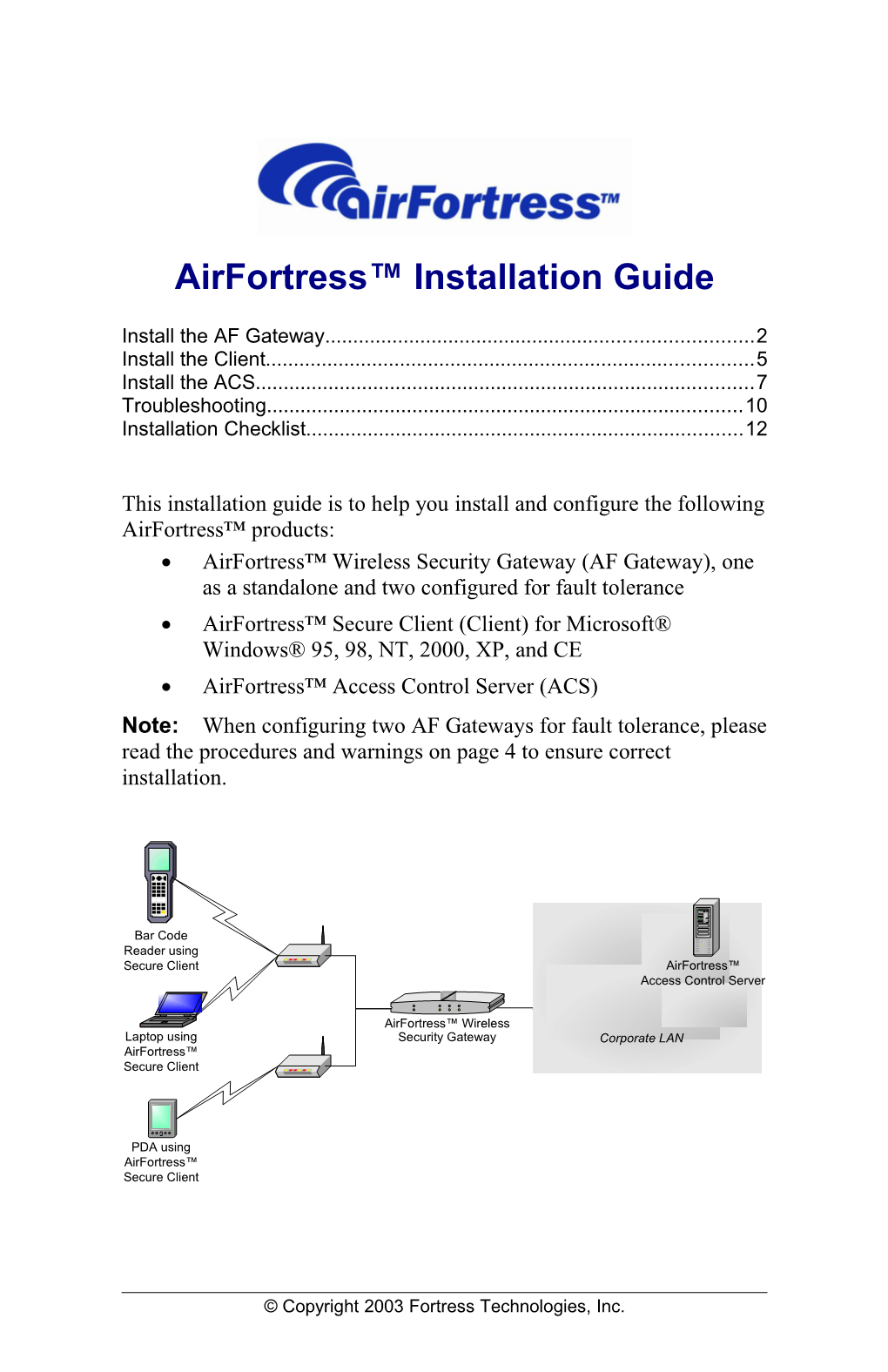 Airfortress Installation Guide