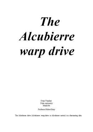Alcubierre Warp Drive