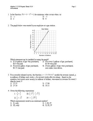 Algebra ICCSS Regents Exam 0116Page 1