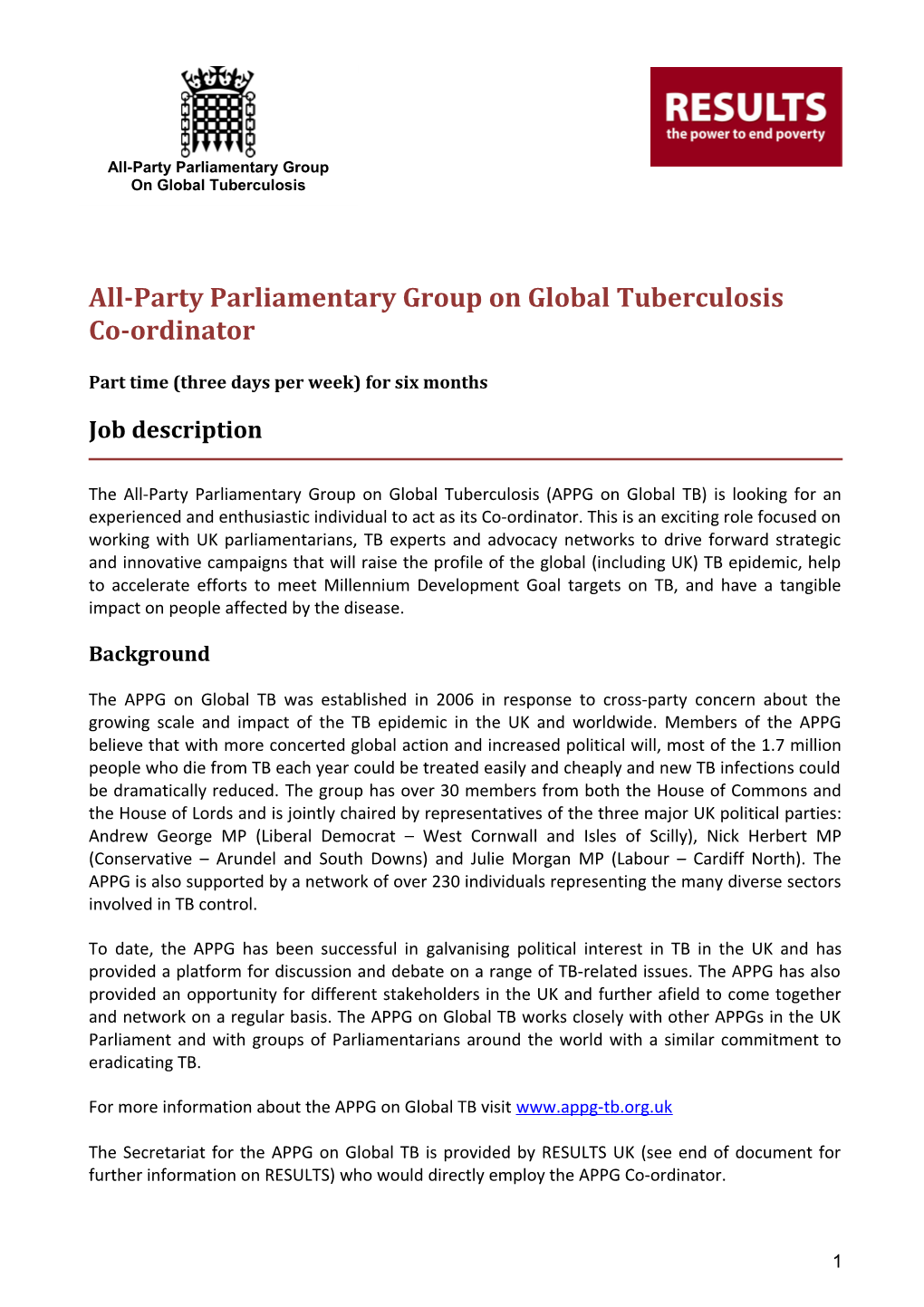 All-Party Parliamentary Group on Global Tuberculosis