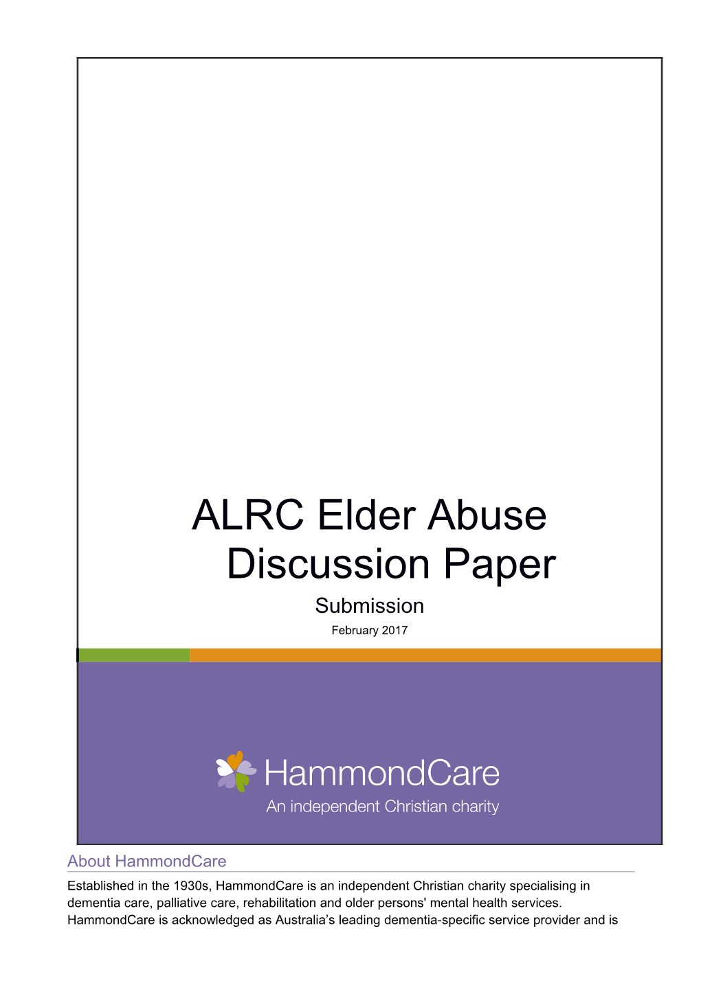 ALRC Elder Abuse Discussion Paper