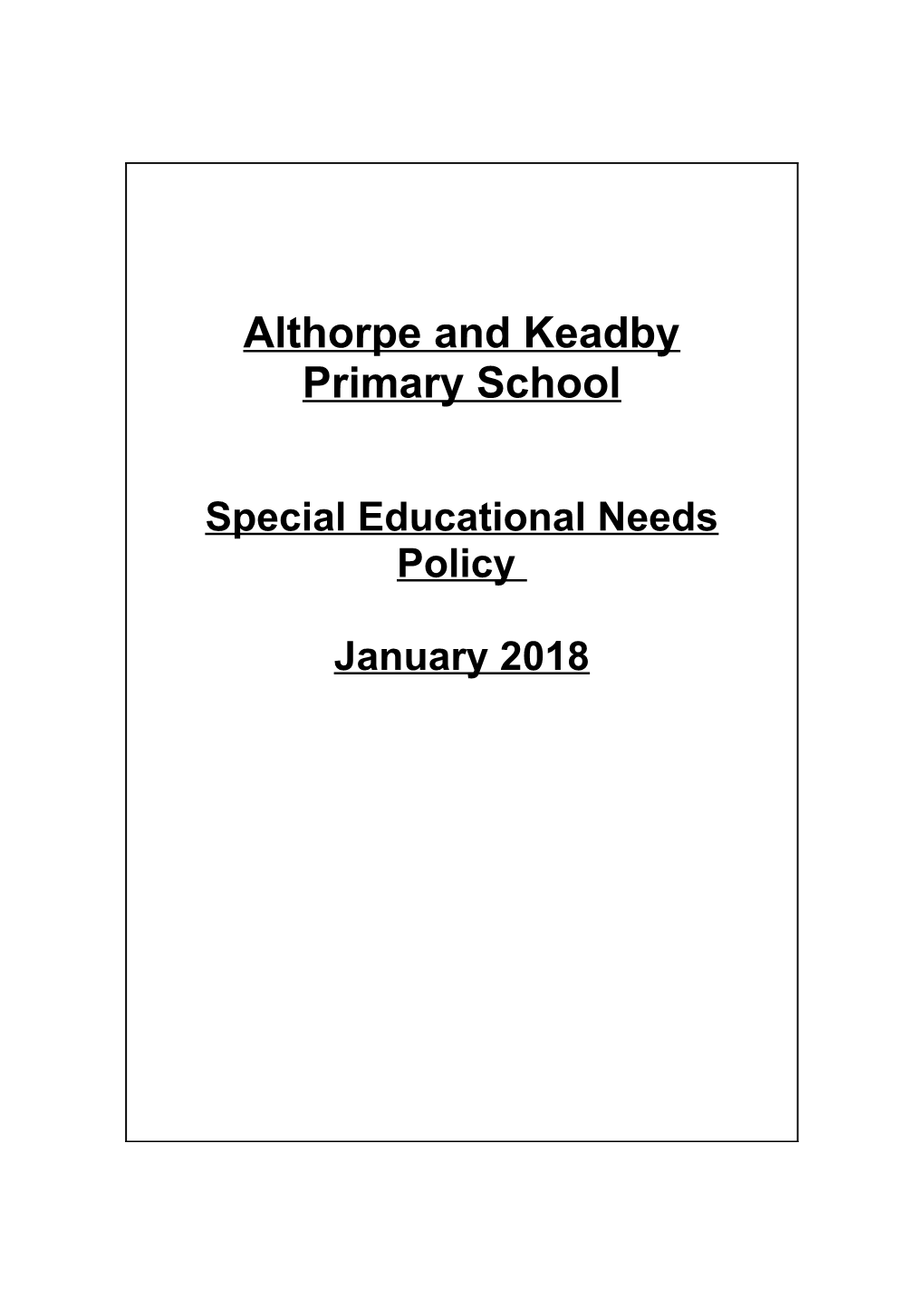 Althorpe and Keadby Primary School