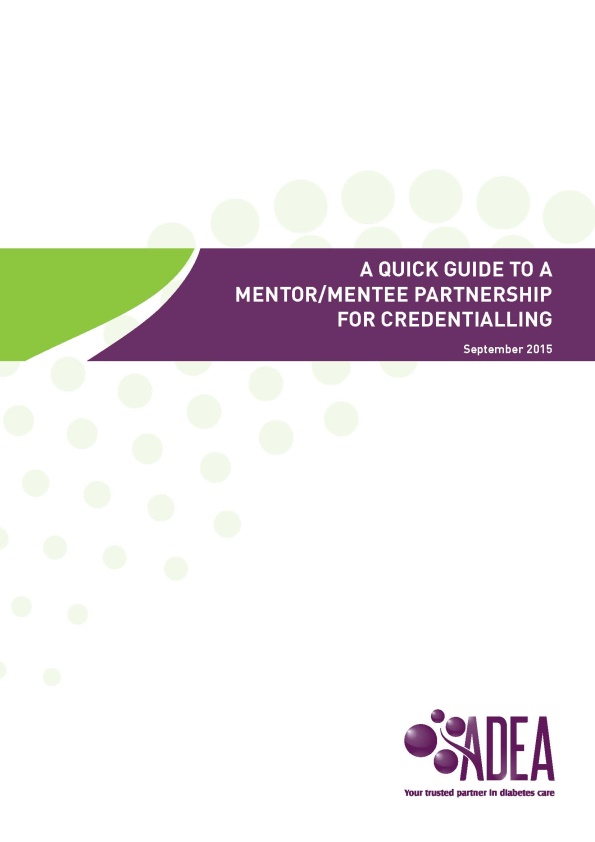 An ADEA Mentoring Partnershipfor the Credentialling Program Is a Formal Professional
