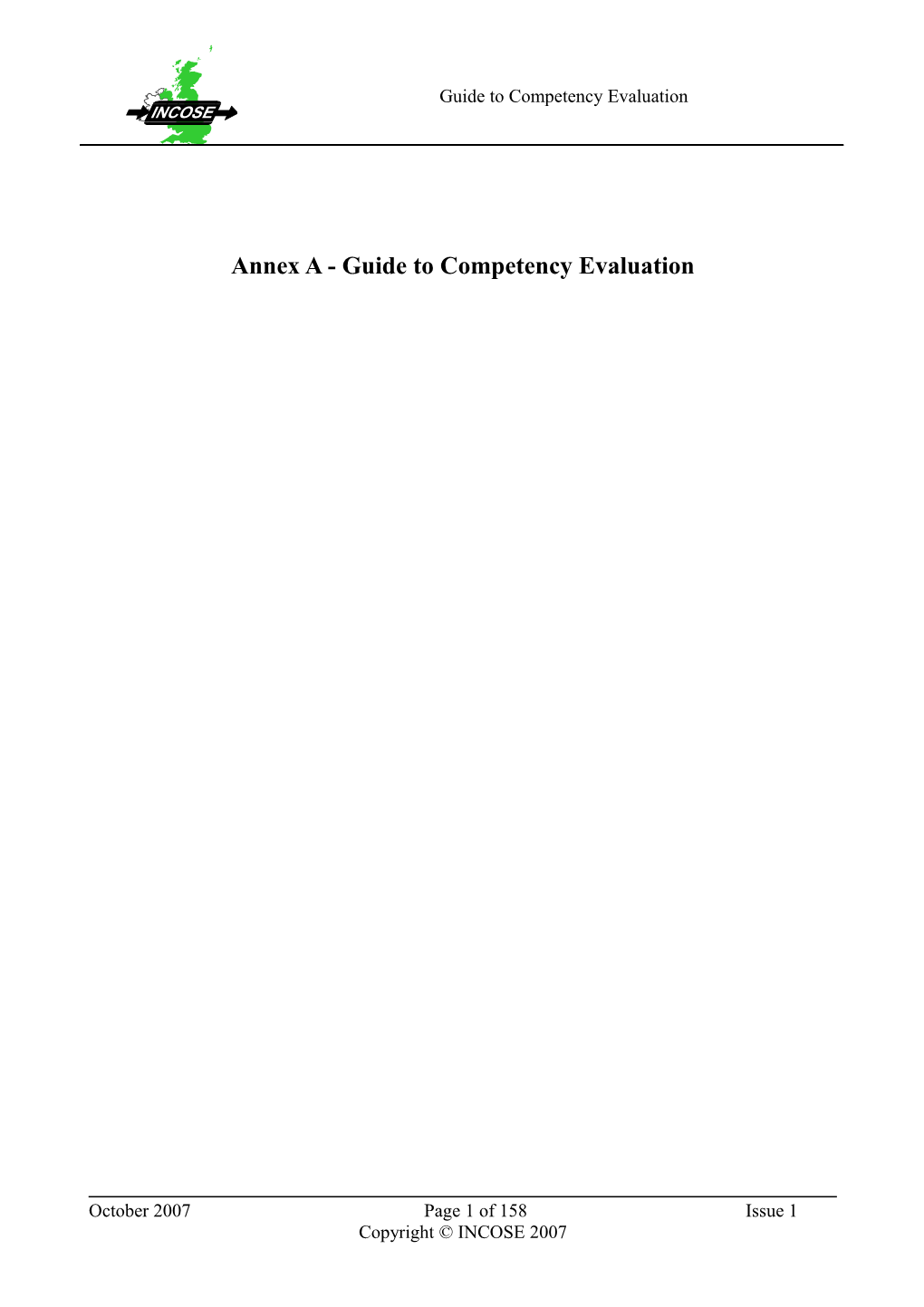 Annex a - Guide to Competency Evaluation