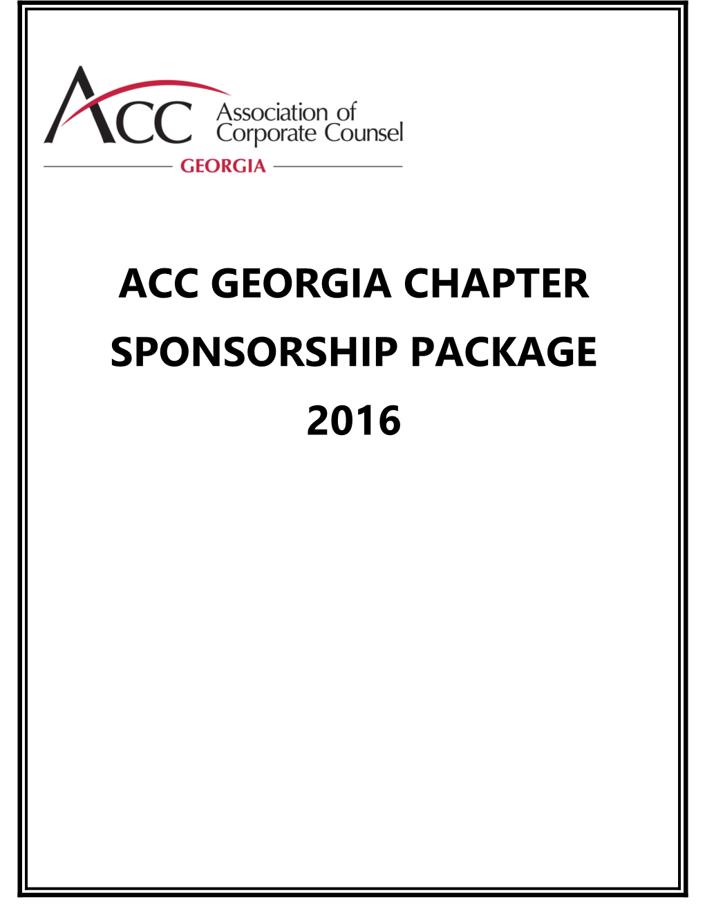 Application and Agreement for Sponsorship