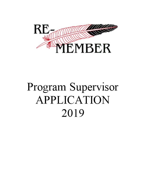 Application for Re-Member Program Supervisor Position