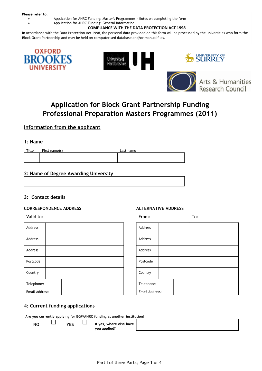Application Form - Research Preparation Master S Scheme